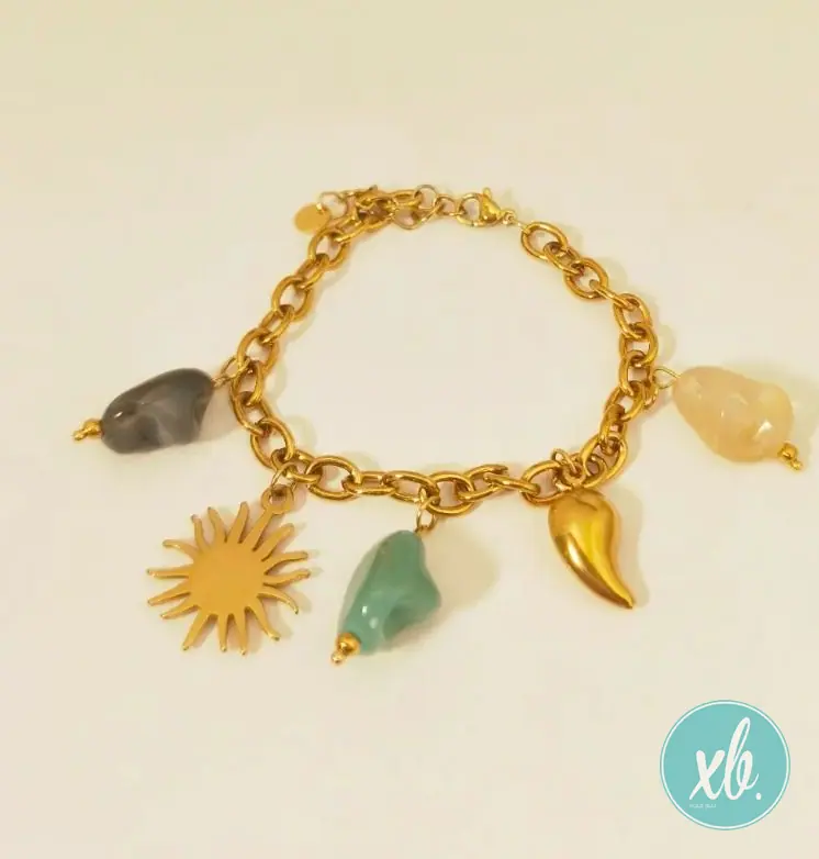 Pulseira Sol e Pedras